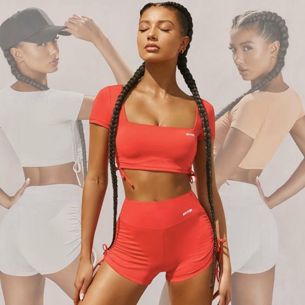Oh polly attitude slinky high waisted shorts